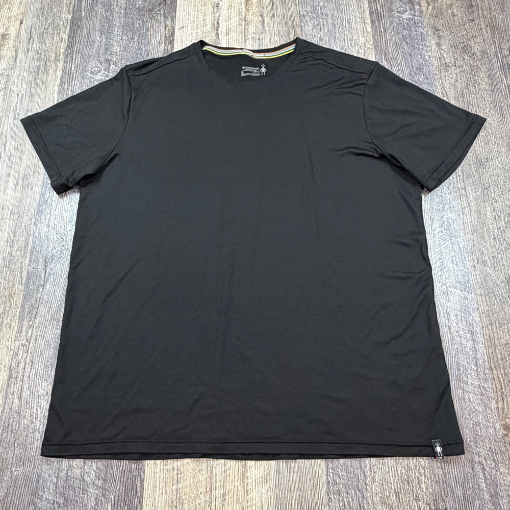 Smartwool Merino Sport 150 T-Shirt Mens XL Black Short Sleeve Wool Blend Tee